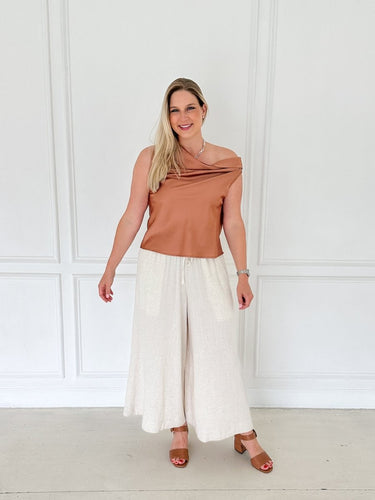 Sienna Sunset Satin Top - STILOSA