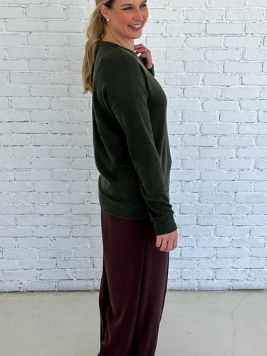 Monaco Knit Top Olive FINAL SALE M - STILOSA