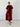 Burgundy Shimmer Mock Neck Maxi Dress - STILOSA