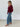Wide Leg Denim Pants with Suede Trim - STILOSA
