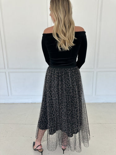 Leopard Tulle Skirt FINAL SALE S - STILOSA
