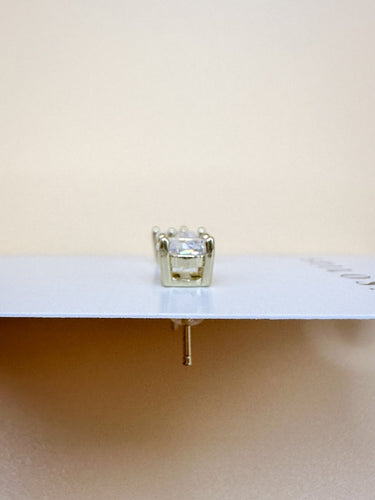 7mm CZ Stud Earrings - Gold - STILOSA