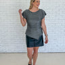 Silver Sparkle Wrap Top FINAL SALE - STILOSA