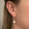 Gold Crystal CZ Bezel Dangle Earrings - STILOSA