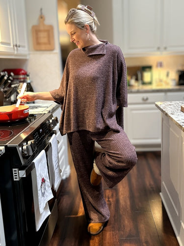 Plum Perfection Ribbed Knit Set - STILOSA