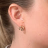 Gold Triple Hoop Stud Earrings - STILOSA