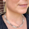 Silver Mixed Finish Chain Necklace - STILOSA