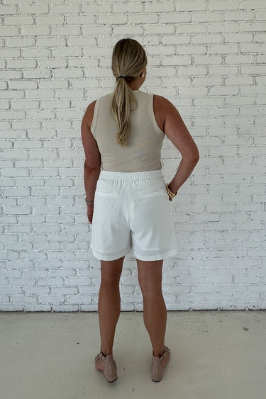 White Pleated Shorts FINAL SALE - STILOSA