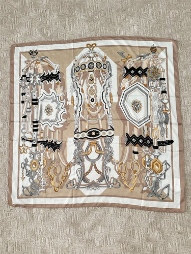 The Gilded Equestrian Silk Scarf - STILOSA