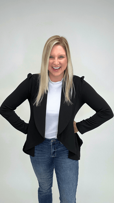 Solid Career Blazer - Black FINAL SALE - STILOSA