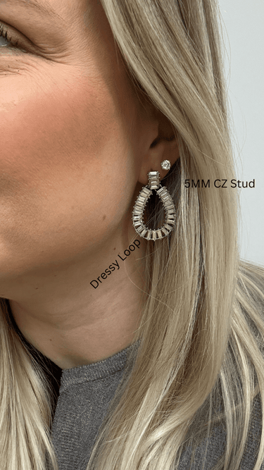 CZ Studs 5mm Silver - STILOSA
