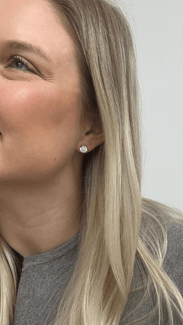 CZ Studs 8mm - Silver - STILOSA