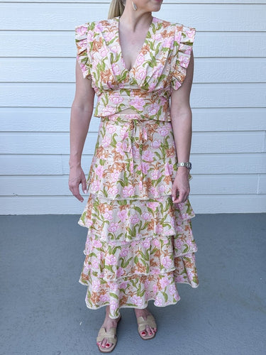 Garden Party Tiered Skirt Set - STILOSA