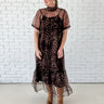 Leopard Sheer Overlay Maxi Dress - STILOSA