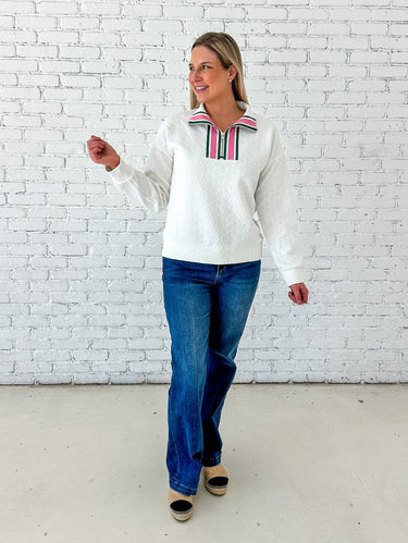 Palm Beach Ribbed Pullover - STILOSA
