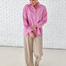Pink Stripe Oversized Button Down - STILOSA