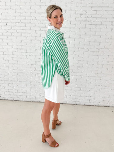 Fresh Start Stripe Button Down - STILOSA