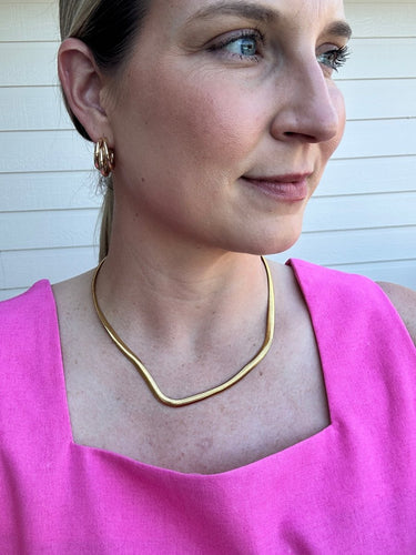 Golden Layered Hoop Earrings - STILOSA