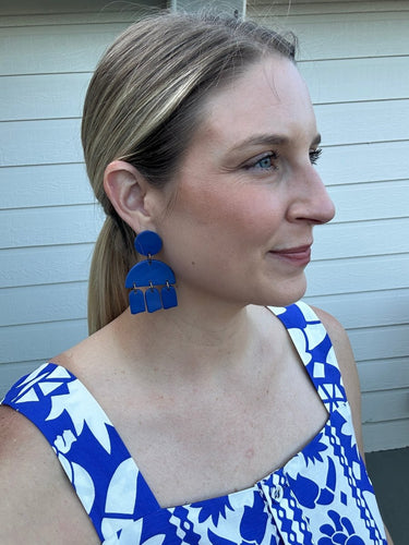Costal Blue Clay Earrings - STILOSA