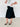 Black Satin Midi Skirt - STILOSA