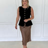 Elegant Black Sweater Vest FINAL SALE L - STILOSA