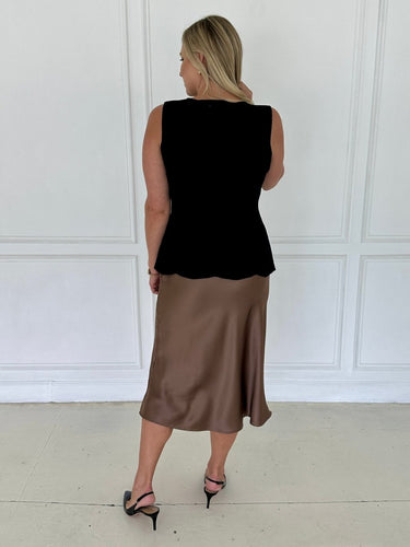 Elegant Black Sweater Vest FINAL SALE L - STILOSA