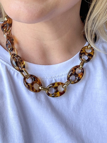 Tortoise Chain Link Necklace - STILOSA