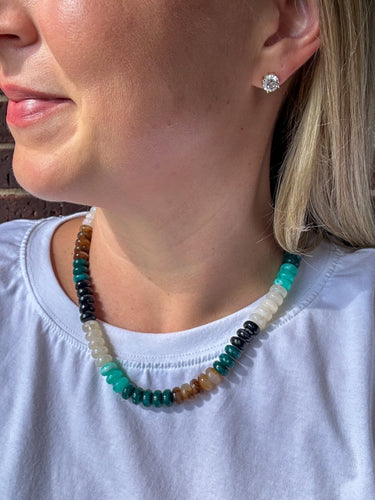 Color Block Bead Necklace - STILOSA