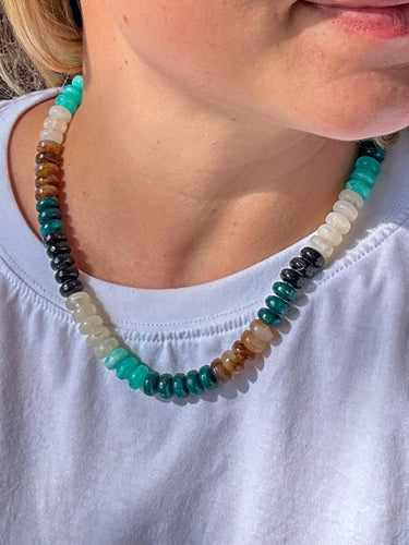 Color Block Bead Necklace - STILOSA