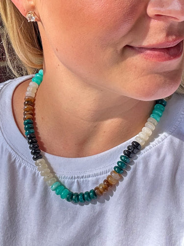 Color Block Bead Necklace - STILOSA