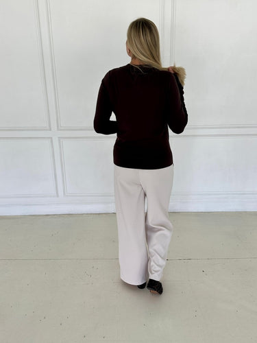 Dark Chocolate Collared Top FINAL SALE - STILOSA