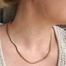 18" Gold Snake Chain Necklace | 14K Gold Dipped - STILOSA