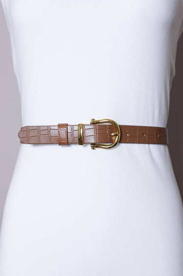 Brown Textured Belt - STILOSA